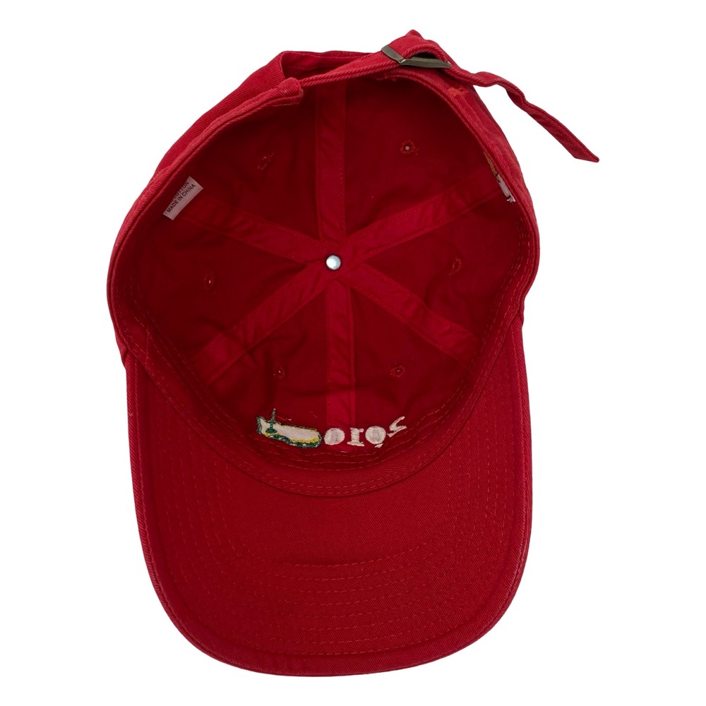 Masters 2010 Golf Tournament Hat Red Adjustable Strapback Augusta National Cap - Picture 8 of 10